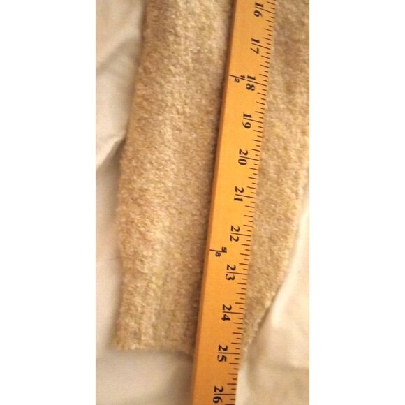 Loft Womens Size LP (12-14) Oatmeal Beige Roll Neck Crew  Oversized Sweater - Picture 7 of 9